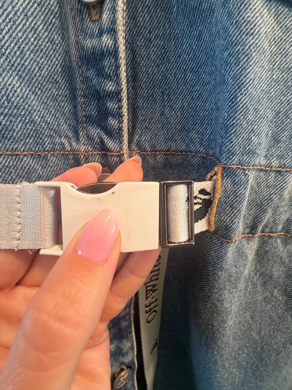 Off-White Denim belted logo dress - Picture 11 of 11